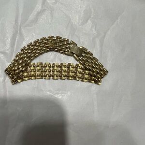 Gold Toned Articulated Mesh Bracelet